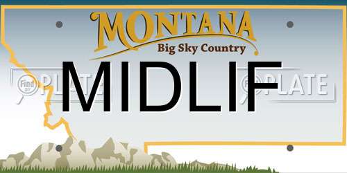 MIDLIF Montana License Plate