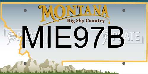MIE97B Montana License Plate