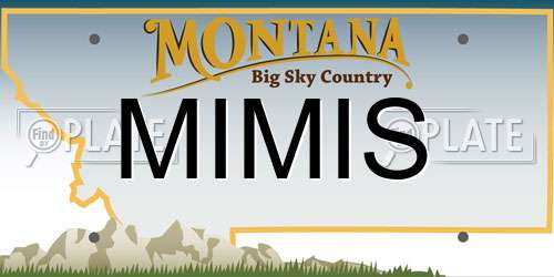 MIMIS Montana License Plate