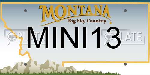 MINI13 Montana License Plate