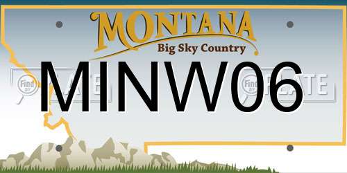 MINW06 Montana License Plate