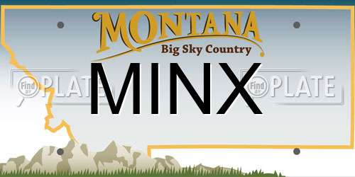MINX Montana License Plate