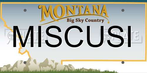 MISCUSI Montana License Plate