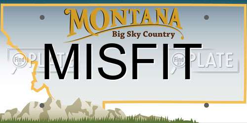 MISFIT Montana License Plate