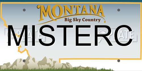 MISTERC Montana License Plate