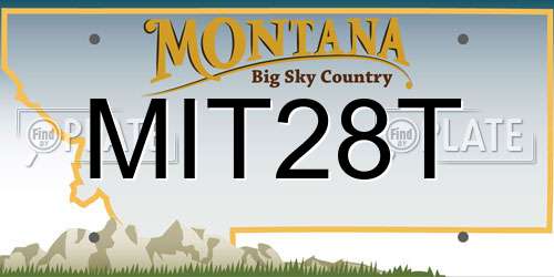 MIT28T Montana License Plate