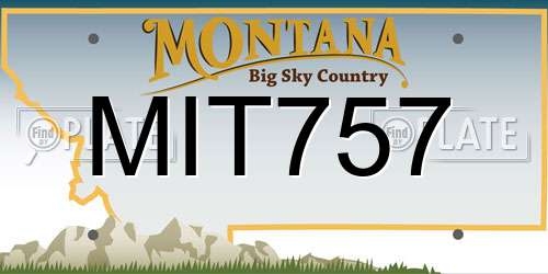 MIT757 Montana License Plate