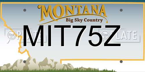 MIT75Z Montana License Plate
