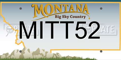 MITT52 Montana License Plate
