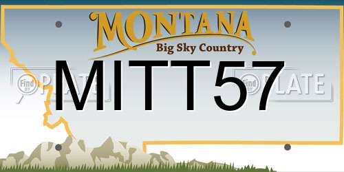 MITT57 Montana License Plate