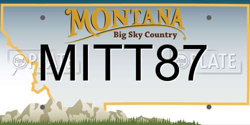 MITT87 Montana License Plate