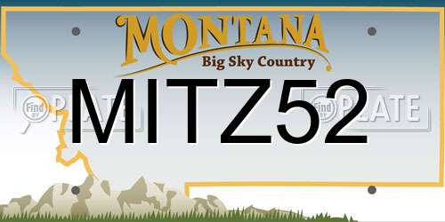 MITZ52 Montana License Plate