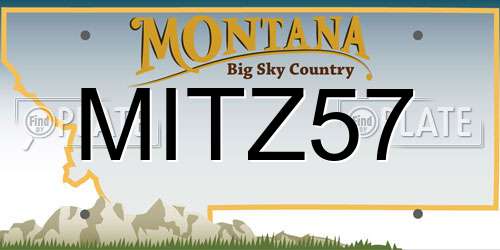 MITZ57 Montana License Plate
