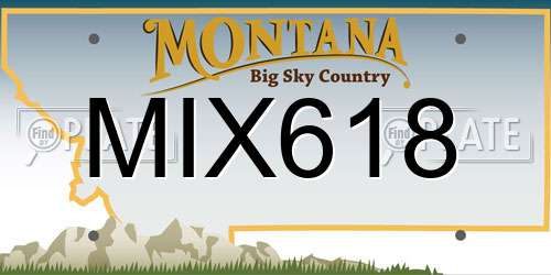 MIX618 Montana License Plate
