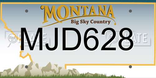 MJD628 Montana License Plate