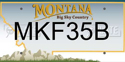 MKF35B Montana License Plate