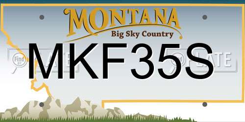 MKF35S Montana License Plate