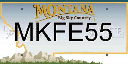 MKFE55 Montana License Plate