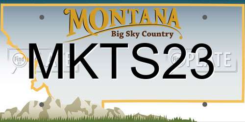 MKTS23 Montana License Plate