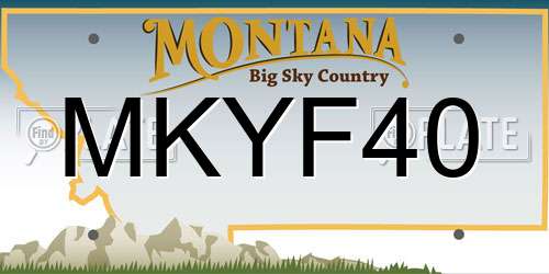 MKYF40 Montana License Plate