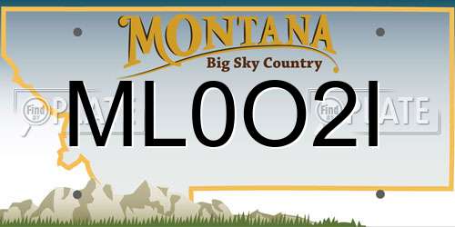 ML0O2I Montana License Plate