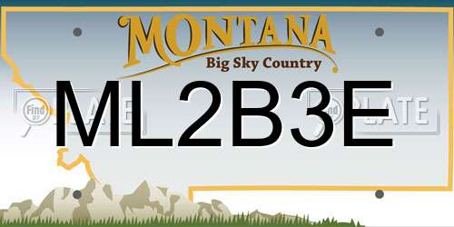 ML2B3E Montana License Plate