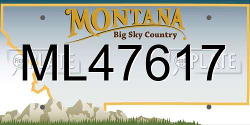 ML47617 Montana License Plate