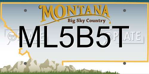 ML5B5T Montana License Plate