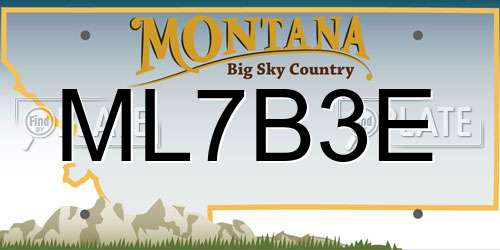 ML7B3E Montana License Plate