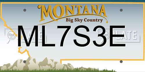 ML7S3E Montana License Plate