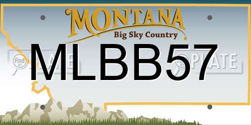 MLBB57 Montana License Plate