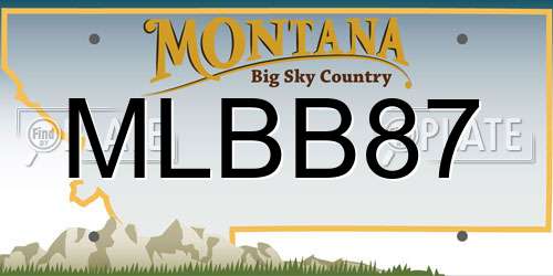 MLBB87 Montana License Plate
