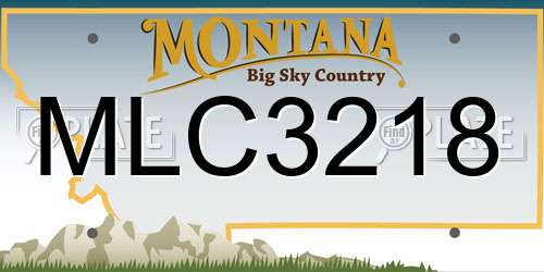 MLC3218 Montana License Plate