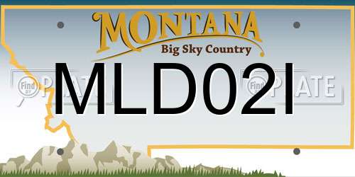 MLD02I Montana License Plate