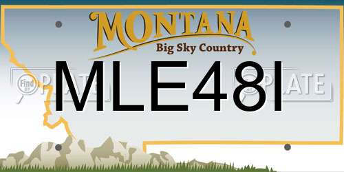 MLE48I Montana License Plate