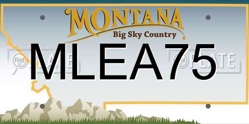 MLEA75 Montana License Plate