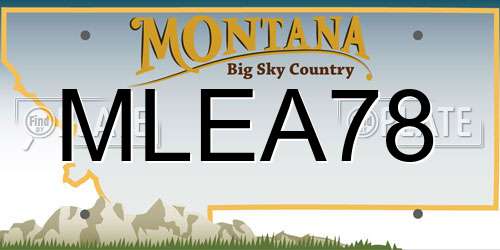 MLEA78 Montana License Plate