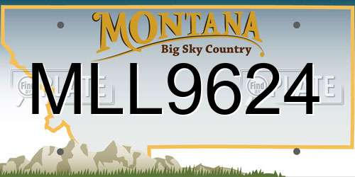 MLL9624 Montana License Plate