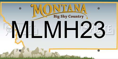 MLMH23 Montana License Plate