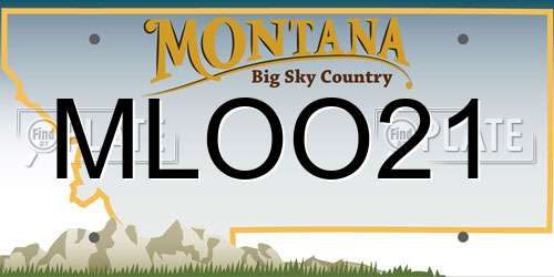 MLOO21 Montana License Plate
