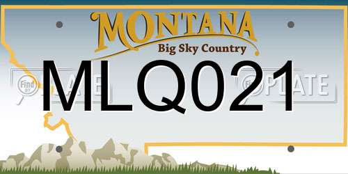 MLQ021 Montana License Plate