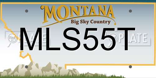 MLS55T Montana License Plate