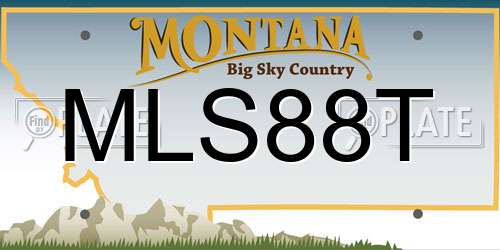 MLS88T Montana License Plate