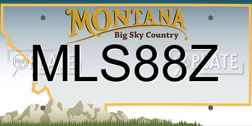 MLS88Z Montana License Plate
