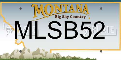 MLSB52 Montana License Plate