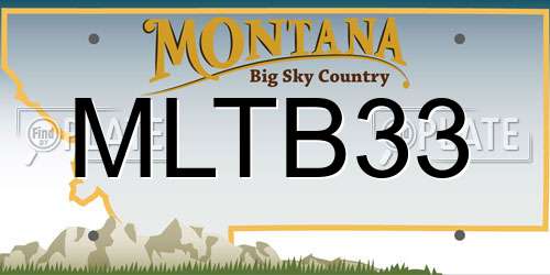MLTB33 Montana License Plate