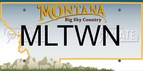MLTWN Montana License Plate