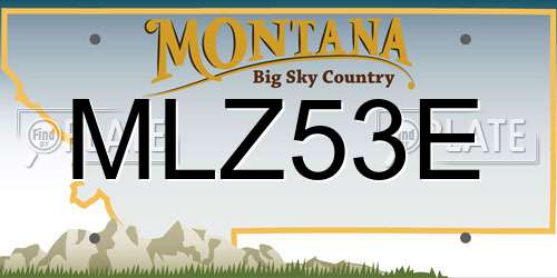 MLZ53E Montana License Plate