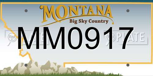 MM0917 Montana License Plate