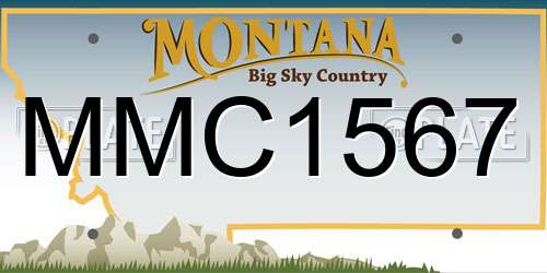 MMC1567 Montana License Plate